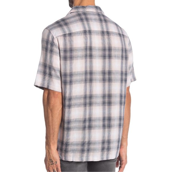 AllSaints Tampa Short Sleeve Plaid Button Shirt - Picture 2 of 5